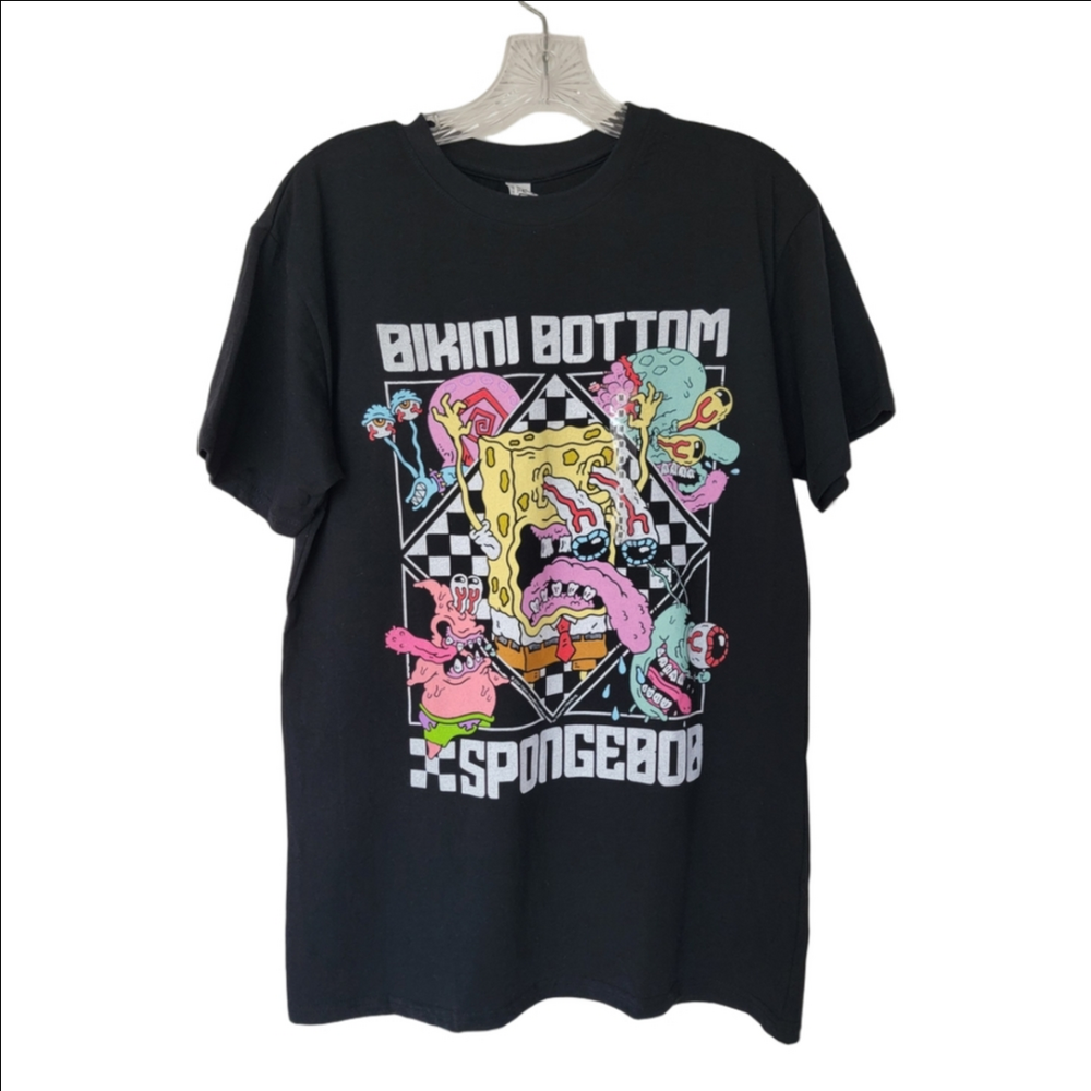 SpongeBob Graphic Black Tee Size Medium